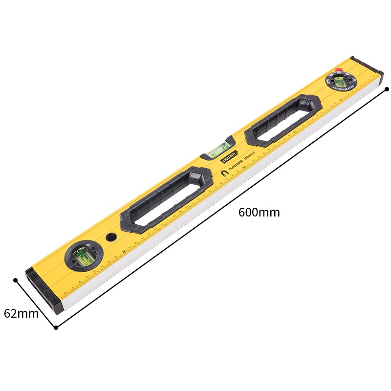 得力工具强磁多角度水平尺铝合金水平测量尺水平仪60/80/100cm图2